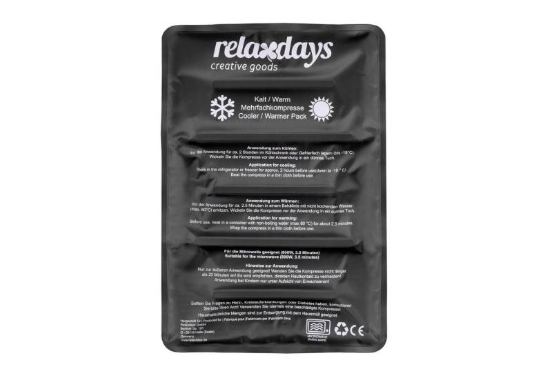 relaxdays Kühlpad Großes Kühlpad in Schwarz von relaxdays
