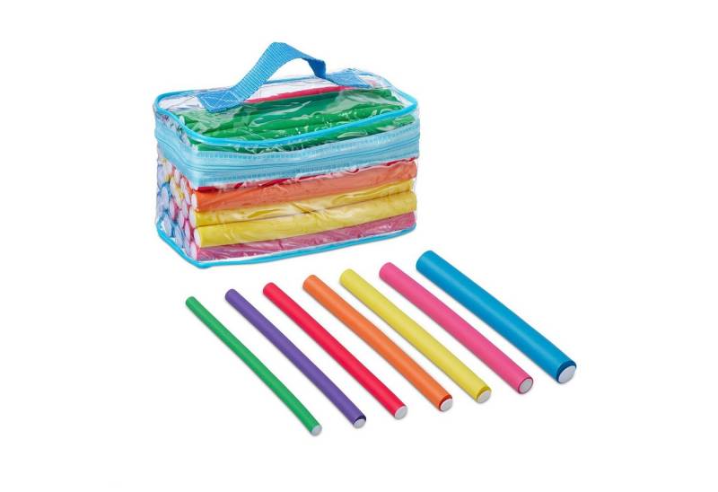 relaxdays Lockenwickler 48-tlg. Lockenwickler Set mit Tasche von relaxdays
