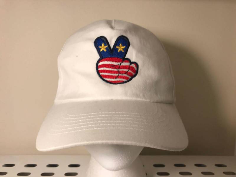 Weiß Peace Symbol Snapback Snap Zurück Hut Weiß Peace Symbol Snapback Snap Zurück Hut von relaxedfit