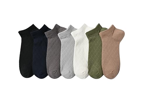 rene farver Dünne Sommersocken für Herren, Frühlingssocken, 100 % reine Baumwolle, lässiger Stil, Zuhause, Schwarz, 6 Stück, 37.5-43 EU von rene farver