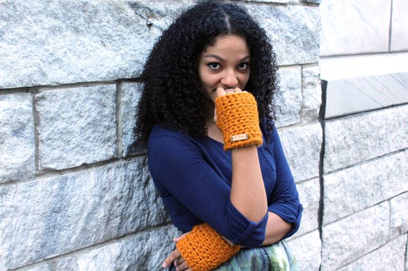 Gehäkelte Fingerlose Lammwolle Handschuhe, Herbst Pulswärmer von reneeoriginals1