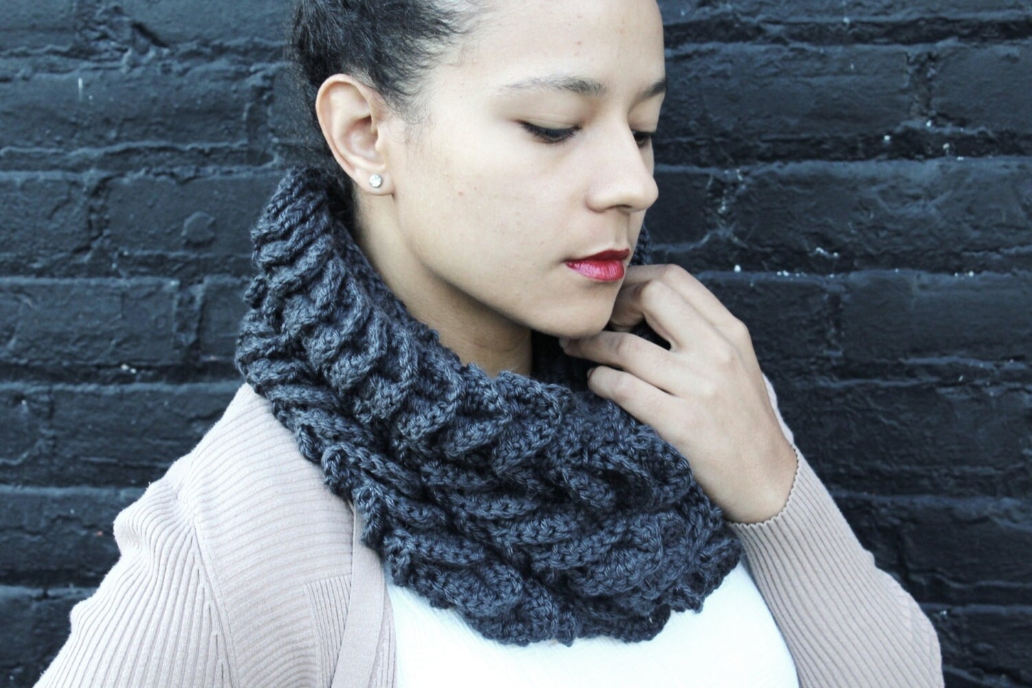 Winterschal, Chunky Infinity Schal, Häkelschal - Der Abela - Herbst Modeschal, Geschenk Für Sie von reneeoriginals1