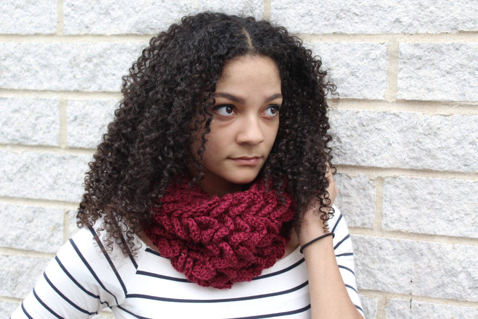 Winterschal, Grobstrick Schlauchschal, Häkelschal - The Abela - Herbstmode Schal, Geschenk Für Sie, Infinity Schal von reneeoriginals1