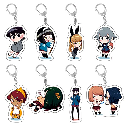 8-teiliges Set Keychain Komi Can't Communicate Keychain, Cute Anime Komi Shoko Cartoon Mini Keychain for Car Bike Bag Backpack Cosplay Gifts 8-teiliges Set Keychain Komi Can't Communicate Keychain, Cute Anime Komi Shoko Cartoon Mini Keychain for Car Bike Bag Backpack Cosplay Gifts von renmuq