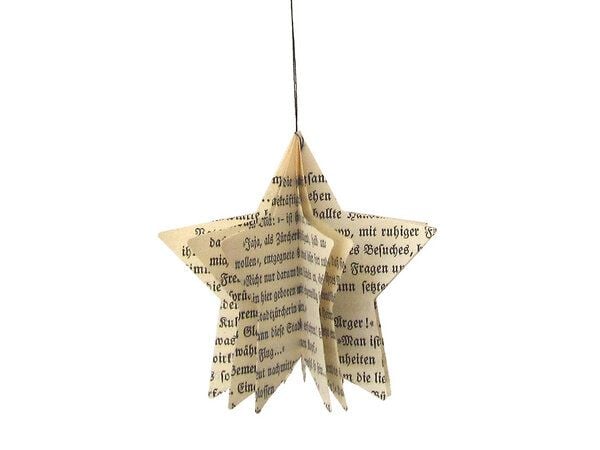 renna deluxe Stern Anhänger aus Papier Baumschmuck von renna deluxe