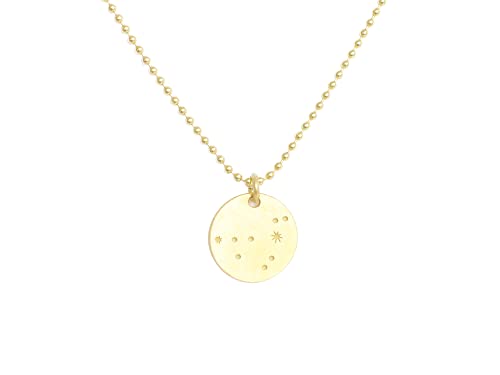 renna deluxe Sternzeichen Kette Steinbock Gold mit kleinem Anhänger, Sternzeichen Konstellation, Sternenhimmel von renna deluxe