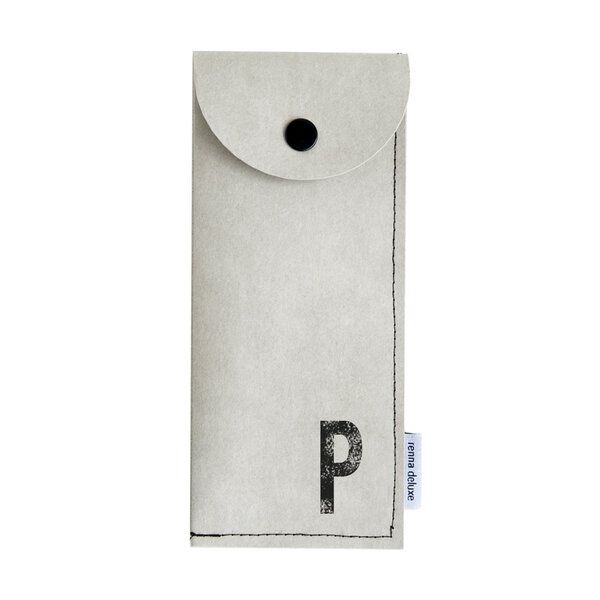 renna deluxe Stifteetui mit Monogramm, vegan, Federmäppchen, schwarz, braun, grau von renna deluxe