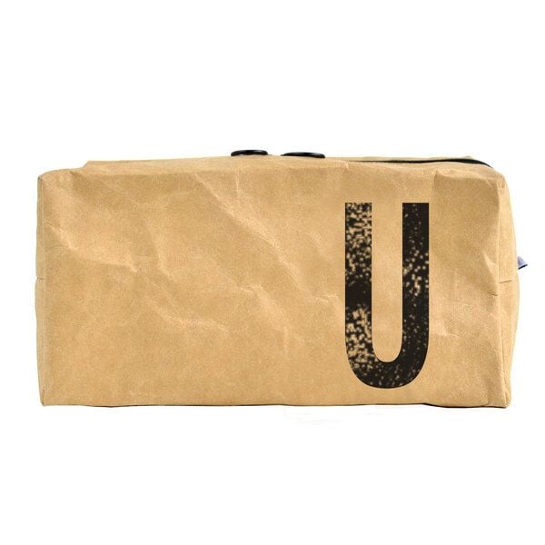 renna deluxe Waschtasche und Kosmetiktasche mit Monogramm, vegan, BRAUN von renna deluxe