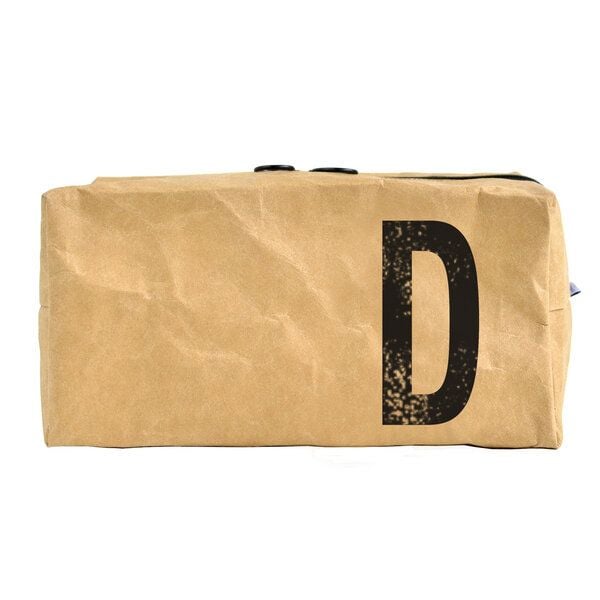 renna deluxe Waschtasche und Kosmetiktasche mit Monogramm, vegan, BRAUN von renna deluxe