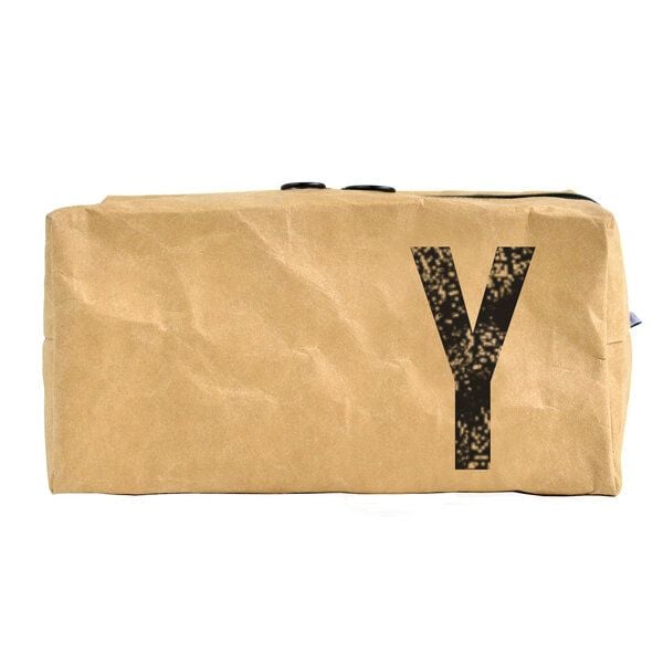 renna deluxe Waschtasche und Kosmetiktasche mit Monogramm, vegan, BRAUN von renna deluxe