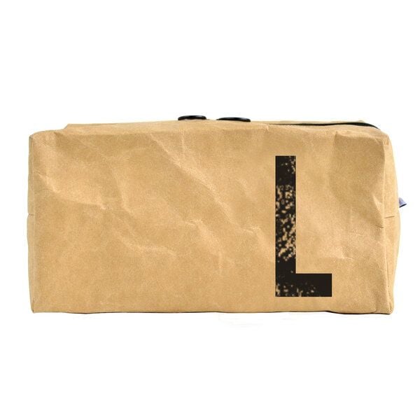 renna deluxe Waschtasche und Kosmetiktasche mit Monogramm, vegan, BRAUN von renna deluxe