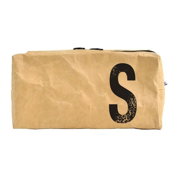 renna deluxe Waschtasche und Kosmetiktasche mit Monogramm, vegan, BRAUN von renna deluxe