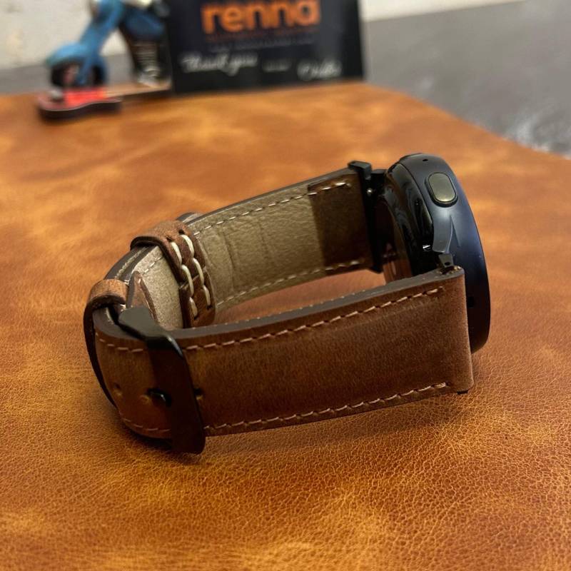 Personalised Leather Samsung Galaxy Watch 7 6 5 4 Active 2 1 Gear S3 S2 Classic 47mm 45mm 44mm 43mm 42mm Band Men Christmas Gift S M L Xl von rennaleather