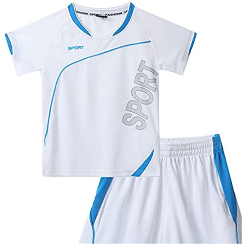 Kinder Jungen Sport Kleidung Set Trainingsanzug Jogginganzug Kurzarm T-Shirt mit Sportshorts Fussball Trikot Sportswear Sommer von renvena