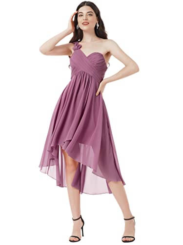 renvena Damen Kleid festlich Ballkleid EIN-Schulter Brautjungfernkleid Hochzeit Chiffon Abendkleid Elegant Knielang Cocktailkleid Rosa 36 renvena Damen Kleid festlich Ballkleid EIN-Schulter Brautjungfernkleid Hochzeit Chiffon Abendkleid Elegant Knielang Cocktailkleid Rosa 36 von renvena