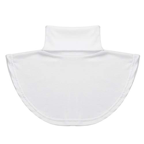 renvena Krageneinsatz Damen Blusenkragen Einsatz Fake Kragen Abnehmbare Hälfte Shirt Bluse Unterhemd Baumwolle Rollkragen Freizeitkleidung Weiß (Type B) One Size von renvena