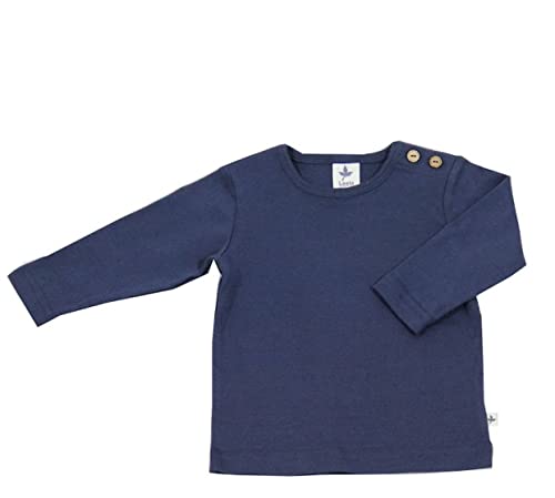 Baby Kinder Langarmshirt Bio-Baumwolle 13 Farben T-Shirt Shirt Jungen Mädchen Gr. 50/56 bis 140 (62-68, dunkelblau) von rescence naturel/Baby-Kinder