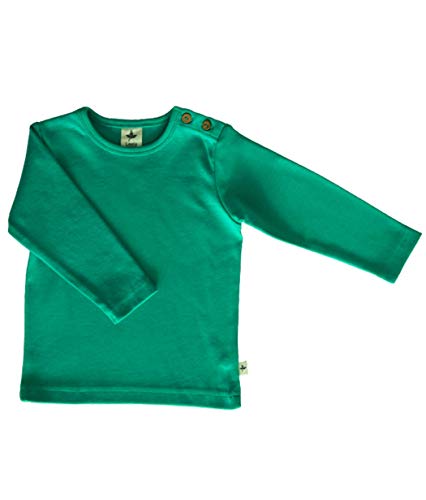 rescence naturel/Baby-Kinder Baby Kinder Langarmshirt Bio-Baumwolle 13 Farben T-Shirt Shirt Jungen Mädchen Gr. 50/56 bis 140 (98-104, Lapis) von rescence naturel/Baby-Kinder