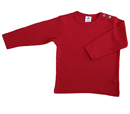 Baby Kinder Langarmshirt Bio-Baumwolle 13 Farben T-Shirt Shirt Jungen Mädchen Gr. 50/56 bis 140 (98-104, rot-zigel) von rescence naturel/Baby-Kinder