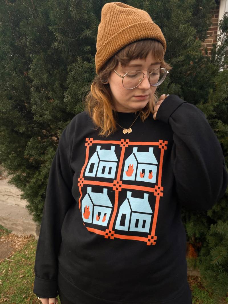 Sale/Schulhaus Quilt Block Sweatshirt von residentialghost