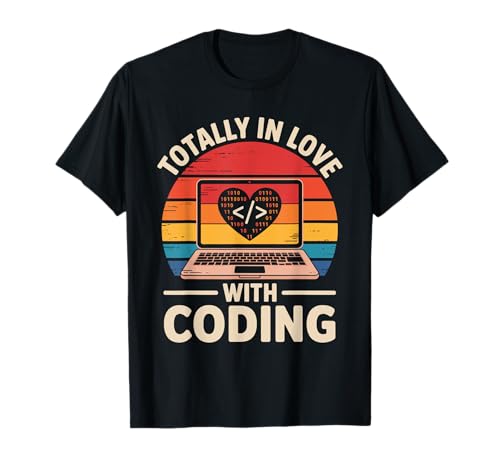 Total in Love with Coding Geeks for Women Programming T-Shirt Total in Love with Coding Geeks for Women Programming T-Shirt von retro Binary Coding Coder Computer Geek