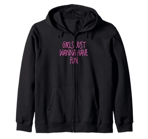 Mädchen wollen einfach Spaß haben Kapuzenjacke Mädchen wollen einfach Spaß haben Kapuzenjacke von retro graphic Design For Women and girls Gifts