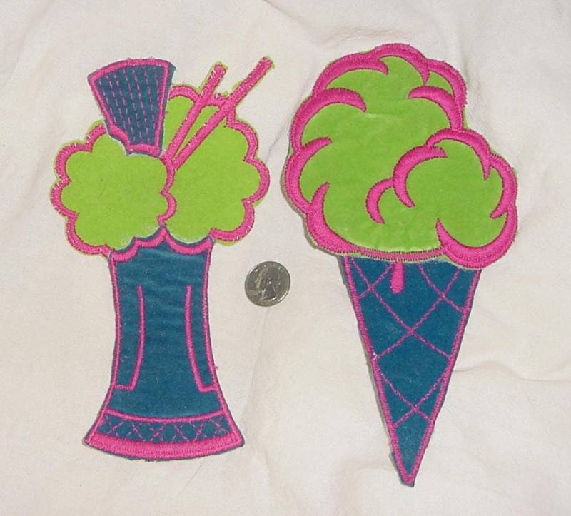 Vintage 70Er Jahre Lot 2 Soda Brunnen Eis Pudel Teller Applikationen 20cm von retroactivevintage