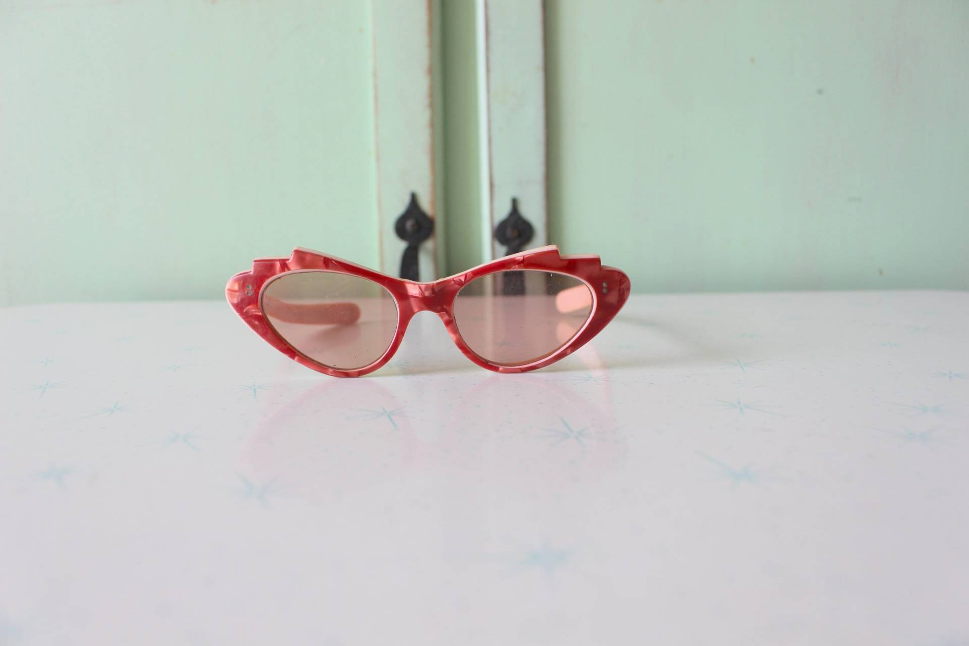 1950Er 1960Er Jahre Katzenauge Sonnenbrille.. Vintage Brille. Aufwändig. Cateye. 60Er Accessoires. Orange. Twiggy. Designer. Jahre. Selten. Gogo von retroandme