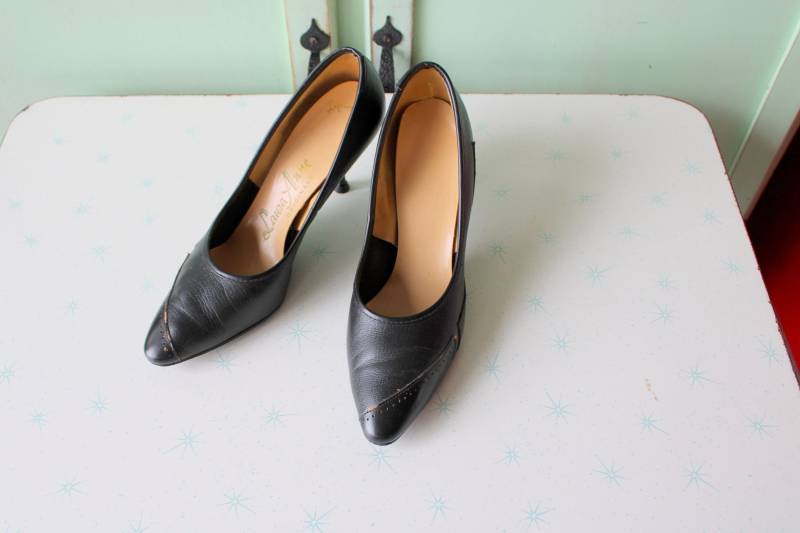 1960Er Jahre Mid Century Stiletto High Heels....größe 6 Damen...party. Schuhe. Pumps. Ausgefallen. Zweigig. Modell Klassisch. Party. Designer von retroandme