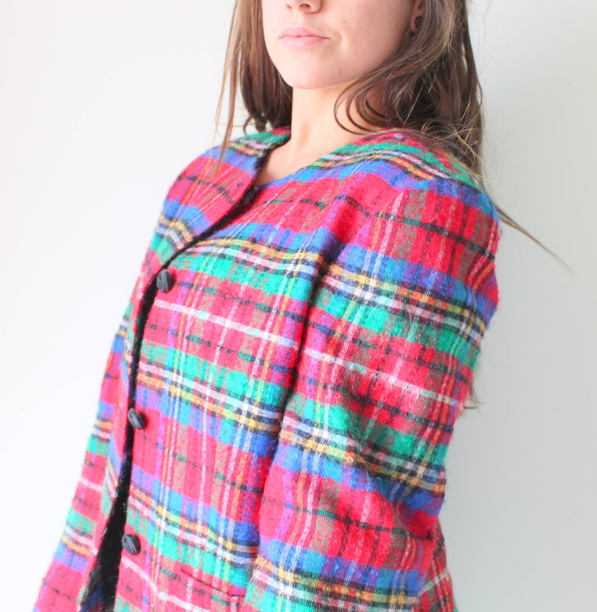 1960Er Vintage Pendleton Karierte Woll-strickjacke Mittelgroß 1960Er Vintage Pendleton Karierte Woll-strickjacke Mittelgroß von retroandme