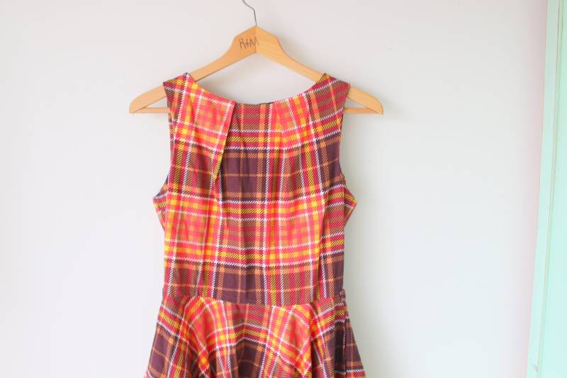1960S Kariertes Kleid Retro Schulmädchen Stil | xs/S von retroandme