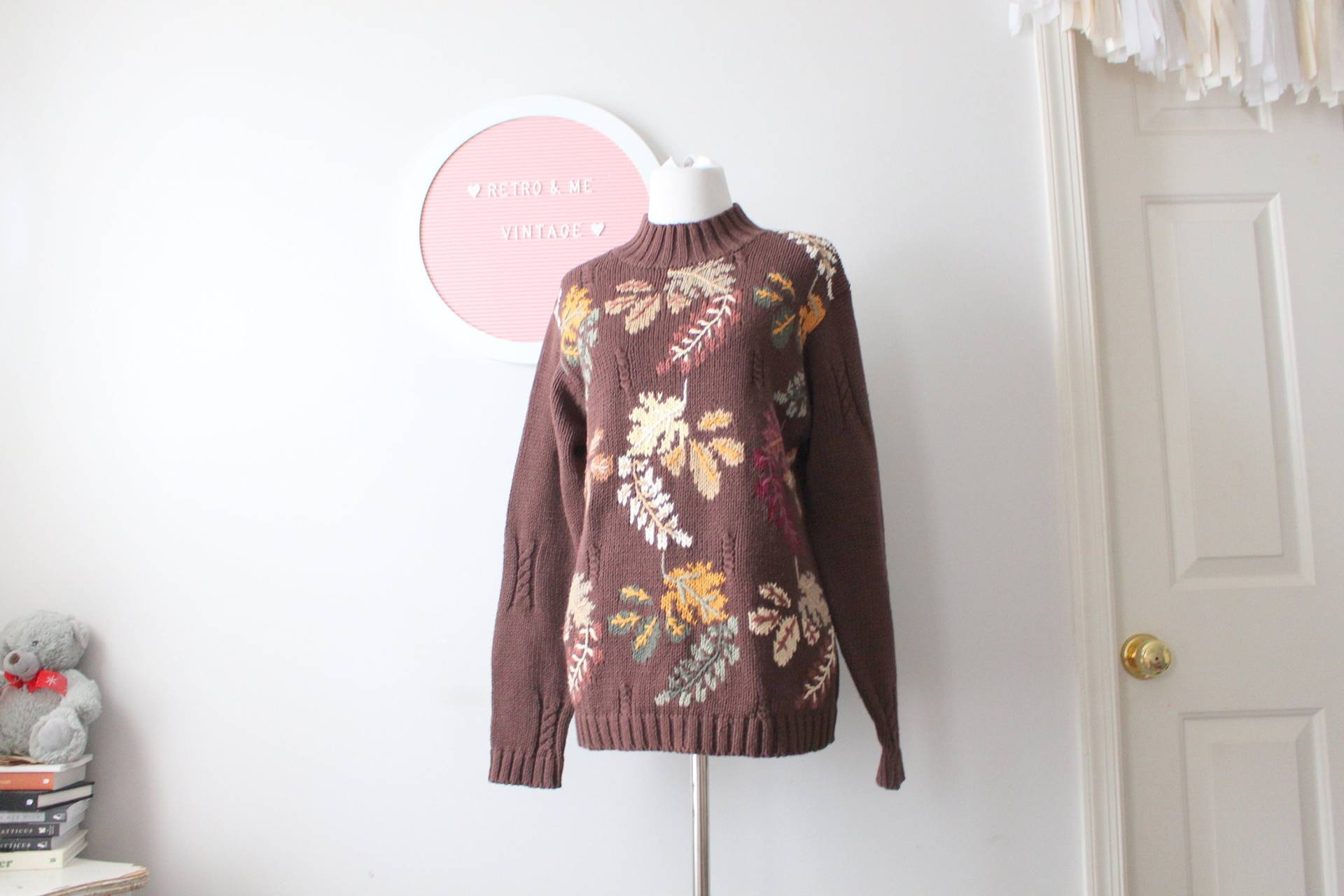 1980Er Blumen Boho Kitsch Retro Pullover.. 80Er Jahre.groß. Kostüm. Garten. Retro. Jahre Pullover. Rad. Spaß. Jahre. Hipster. Niedlich von retroandme