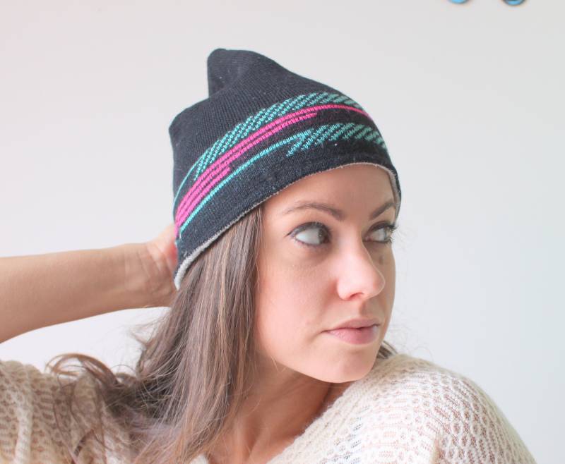 1980Er Jahre Retro Beanie Mütze - Bunter Print, Unisex Nos von retroandme