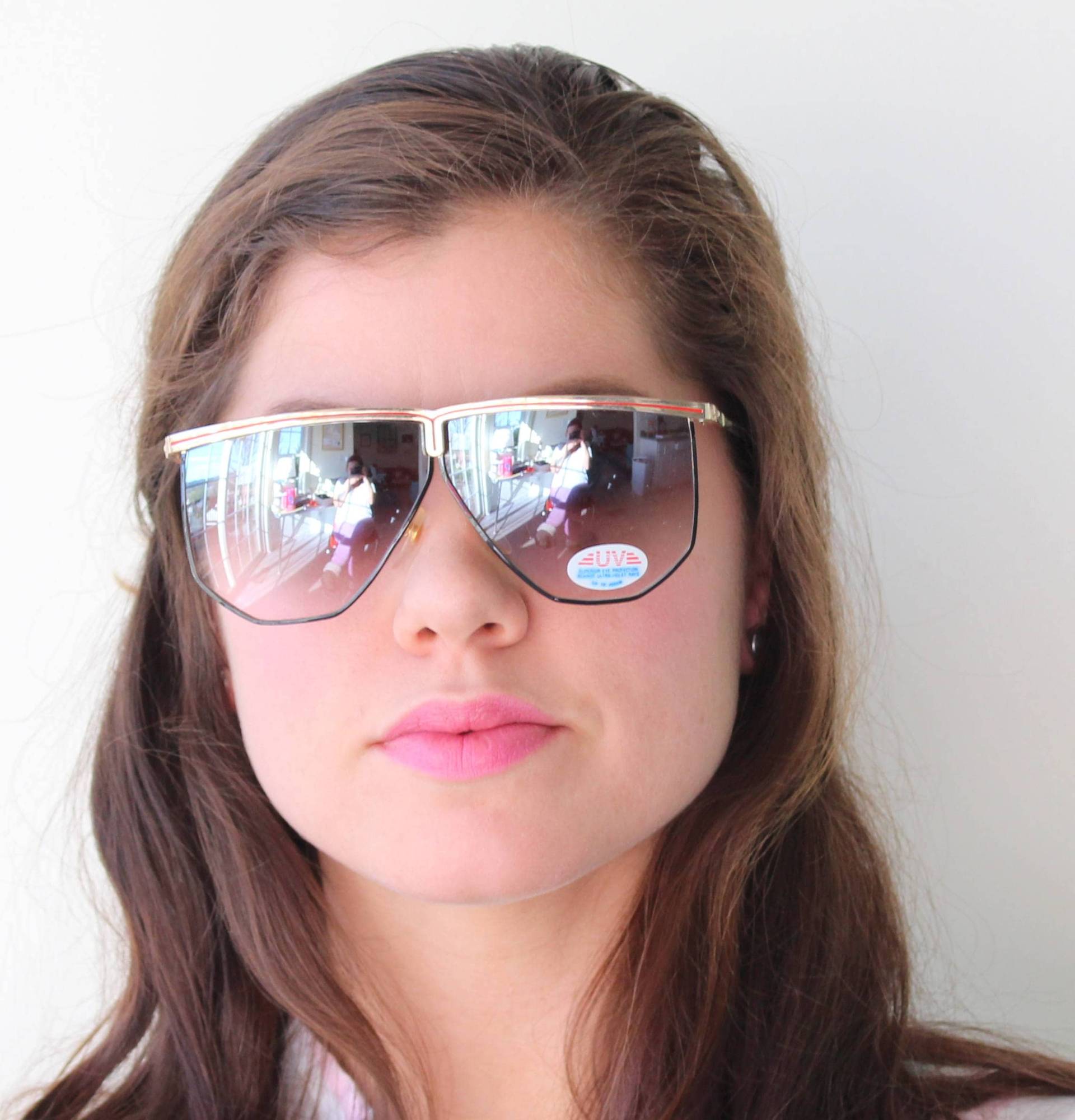 1980S Schwarz Schimmernde Sonnenbrille, Retro New Old Stock von retroandme