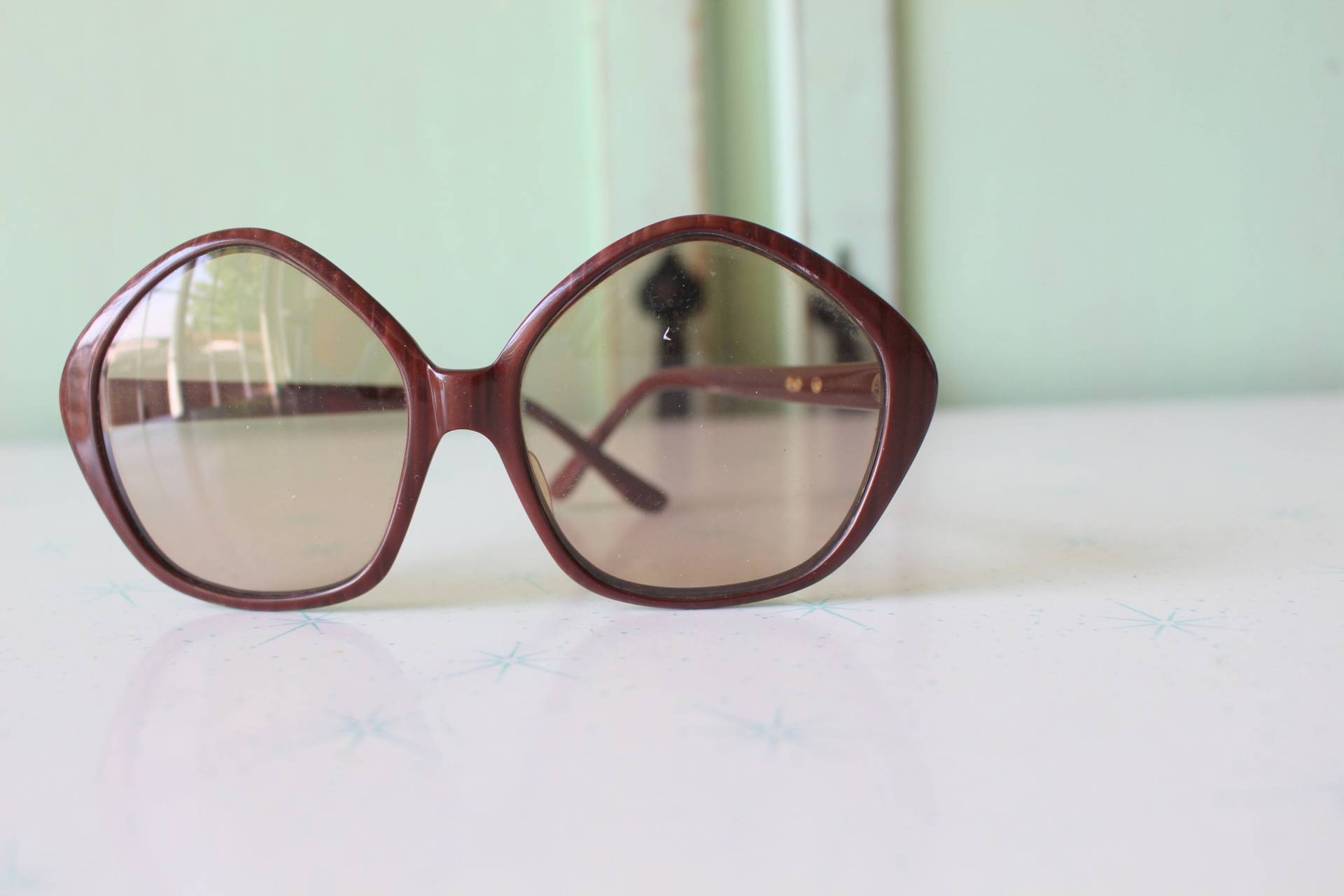 70Er Jahre Twiggy Mod Sonnenbrille Selten. Twiggy. Damen Brille. Große Linse. Funky. Woodstock. Hippie. Deadstock Sonnenbrille. Mod. Braun von retroandme