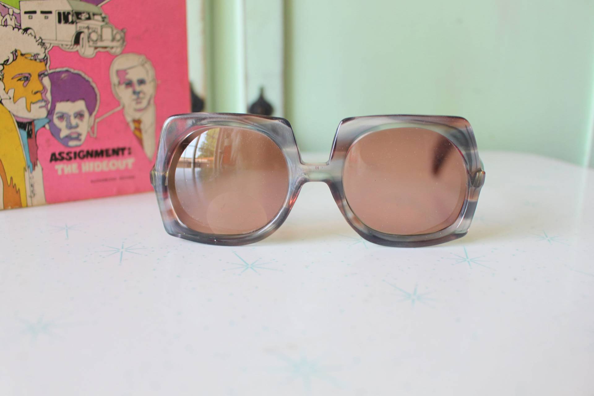 70Er Jahre Twiggy Mod Sonnenbrille Selten. Twiggy. Damen Brille. Große Linse. Funky. Woodstock. Hippie. Deadstock Sonnenbrille. Mod. Sechskant von retroandme