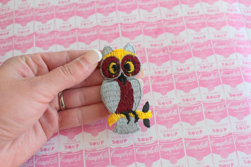 70S Vintage Groovy Retro Eule Patch Atomar. Retro. Kitschig. Kostüm. Hüfttasche. Einzigartig. Frieden. Hippie. Liebe. Retro Aufnäher. Sechziger von retroandme