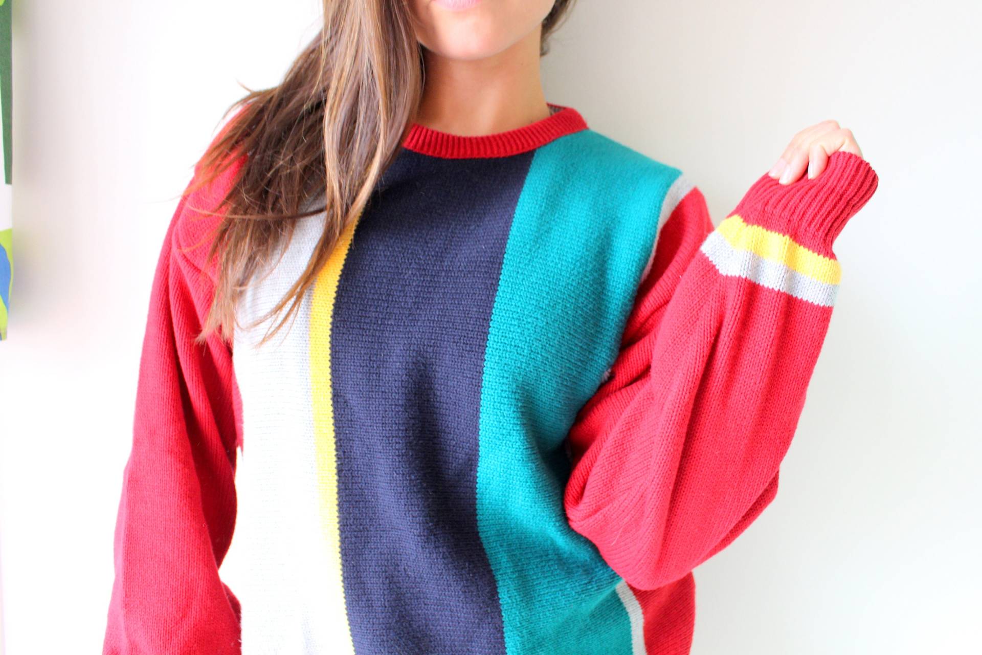 Jantzen 1980Er Regenbogenpullover.einhorn. Bunt. Hell. Retro. Gestreift. Regenbogen. Pullover Aus Den Jahren. Rad. Spaß. Übergroßer Pullover Jantzen 1980Er Regenbogenpullover.einhorn. Bunt. Hell. Retro. Gestreift. Regenbogen. Pullover Aus Den Jahren. Rad. Spaß. Übergroßer Pullover von retroandme