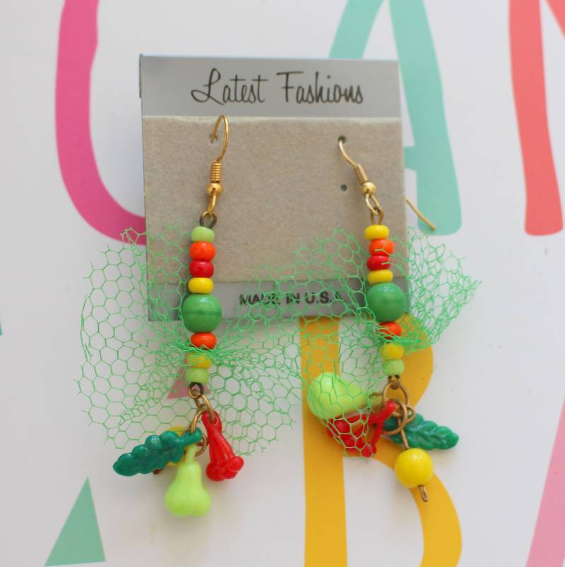 Vintage 1960Er Jahre Früchte Ohrringe Retro Mod Trachtenschmuck von retroandme