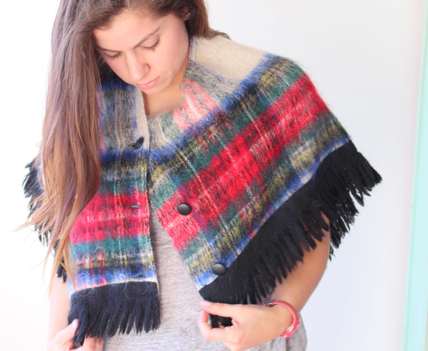 Vintage 1970Er-80Er Jahre Karierter Pullover, Made in Scotland von retroandme