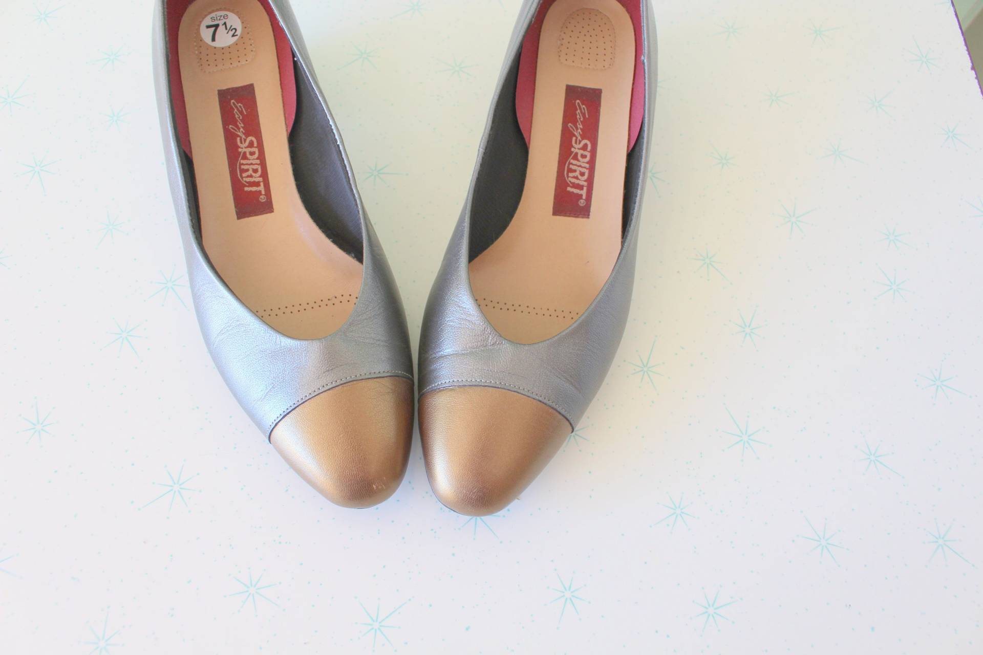 Vintage 1980S Easy Spirit Bronze Shimmer Party Pumps..größe 7.5 Damenschuhe.. Retro. Pumps. Ausgefallen. Party. Modell Klassisch. Designer. Urlaub von retroandme