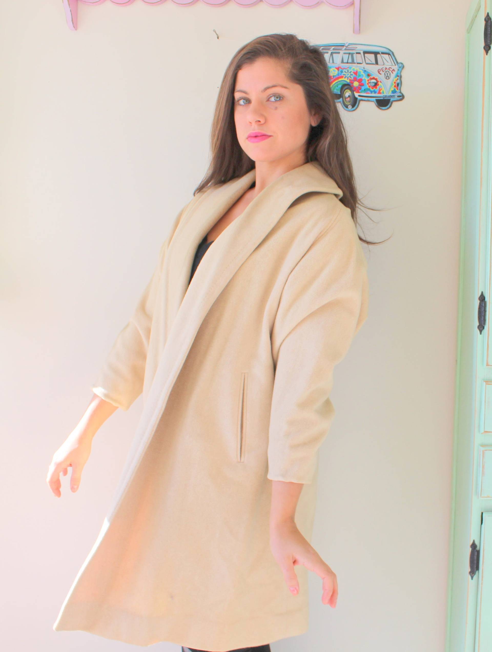 Vintage 70Er Jahre Sears Wolle Kaschmir Mantel, Größe Medium von retroandme