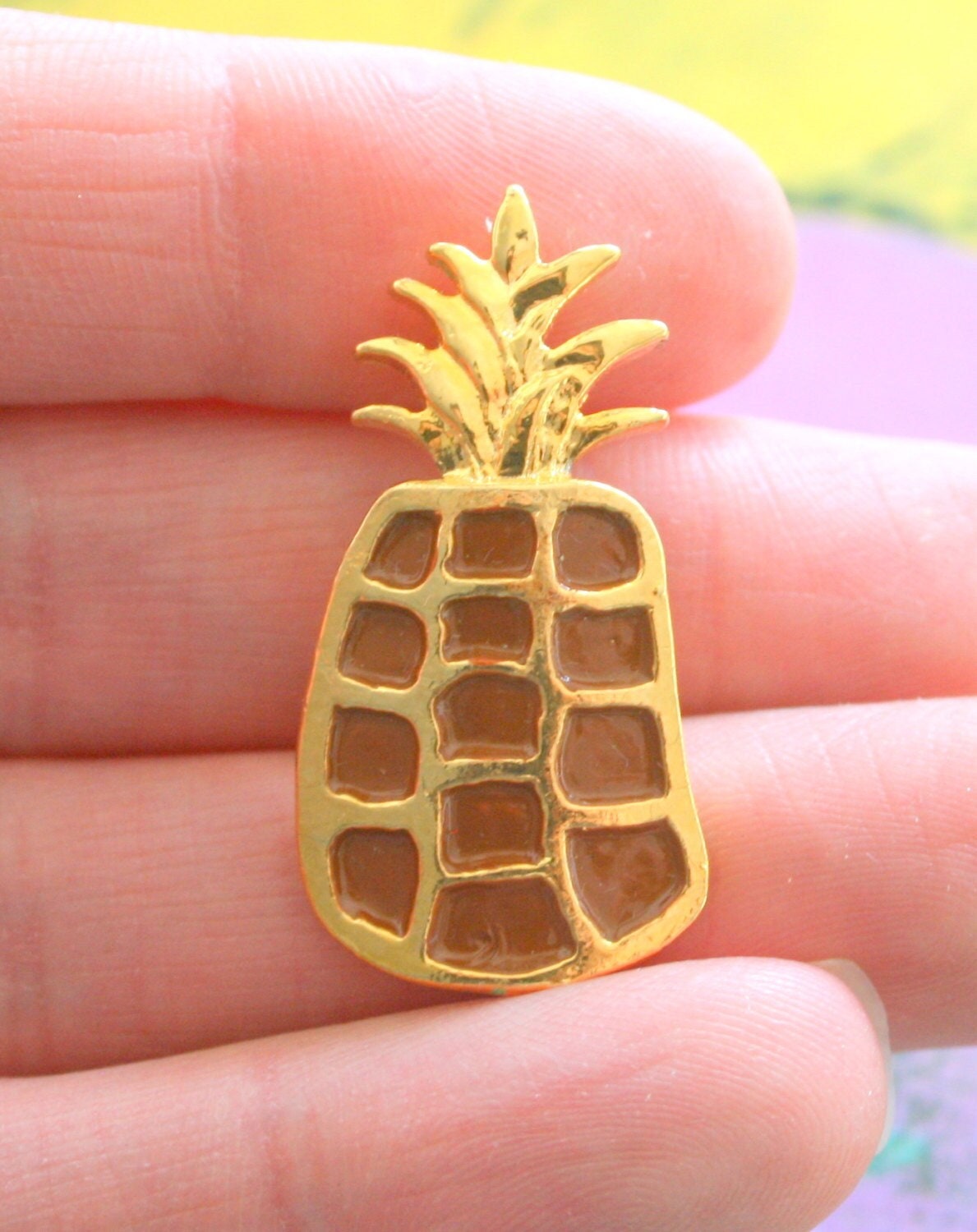Vintage Ananas Brosche Retro Modeschmuck von retroandme