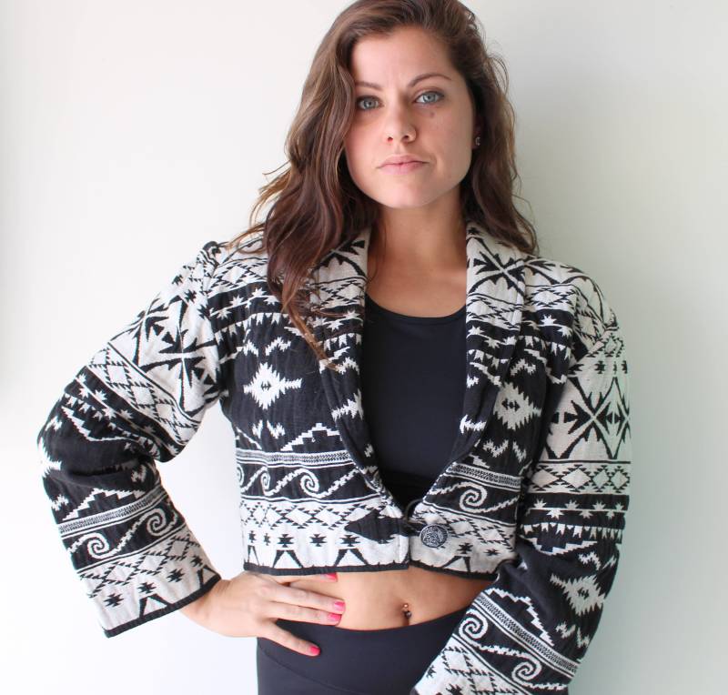 Vintage Azteken-Print Baumwoll-Mod-style | Klein/Medium von retroandme