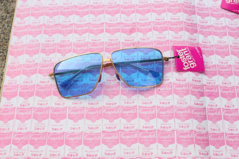 Vintage Blaue Linse 70Er 80Er Jahre Sonnenbrille....geradlinig. Hüfttasche. Atomar. Retro. Party. Abgefahren. Toll. Kostüm. Frauen. Unisex. Pilot von retroandme