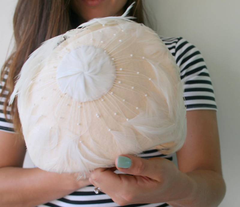 Vintage Mr Charles Gefiederter Filzhut, 1960Er Jahre von retroandme