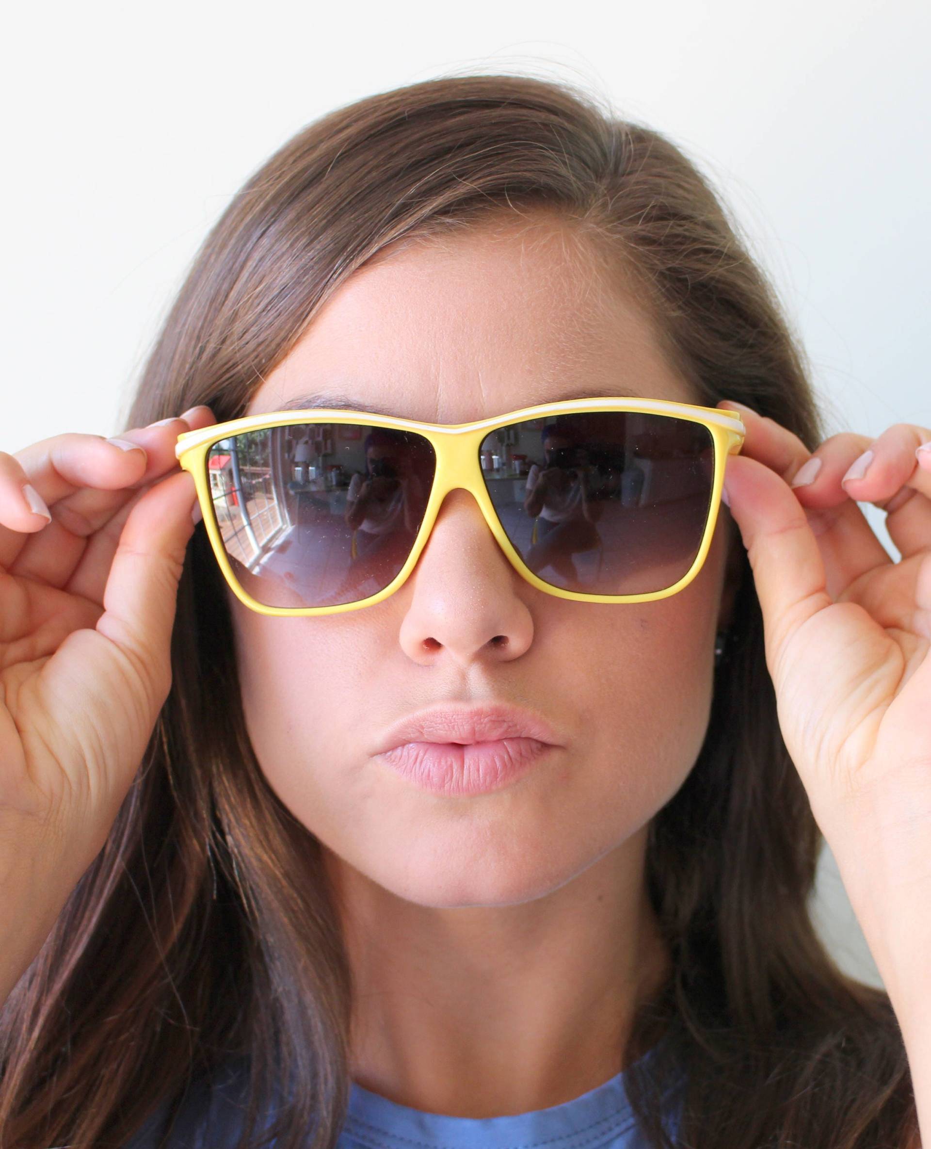 Vintage Gelbe Mod Taiwan Roc 1970Er 80Er Jahre Sunglasses.retro. Bunte Farbtöne. . Hüfttasche. Silber. Schattierungen. Indie. Schick. Rosa. Boho von retroandme