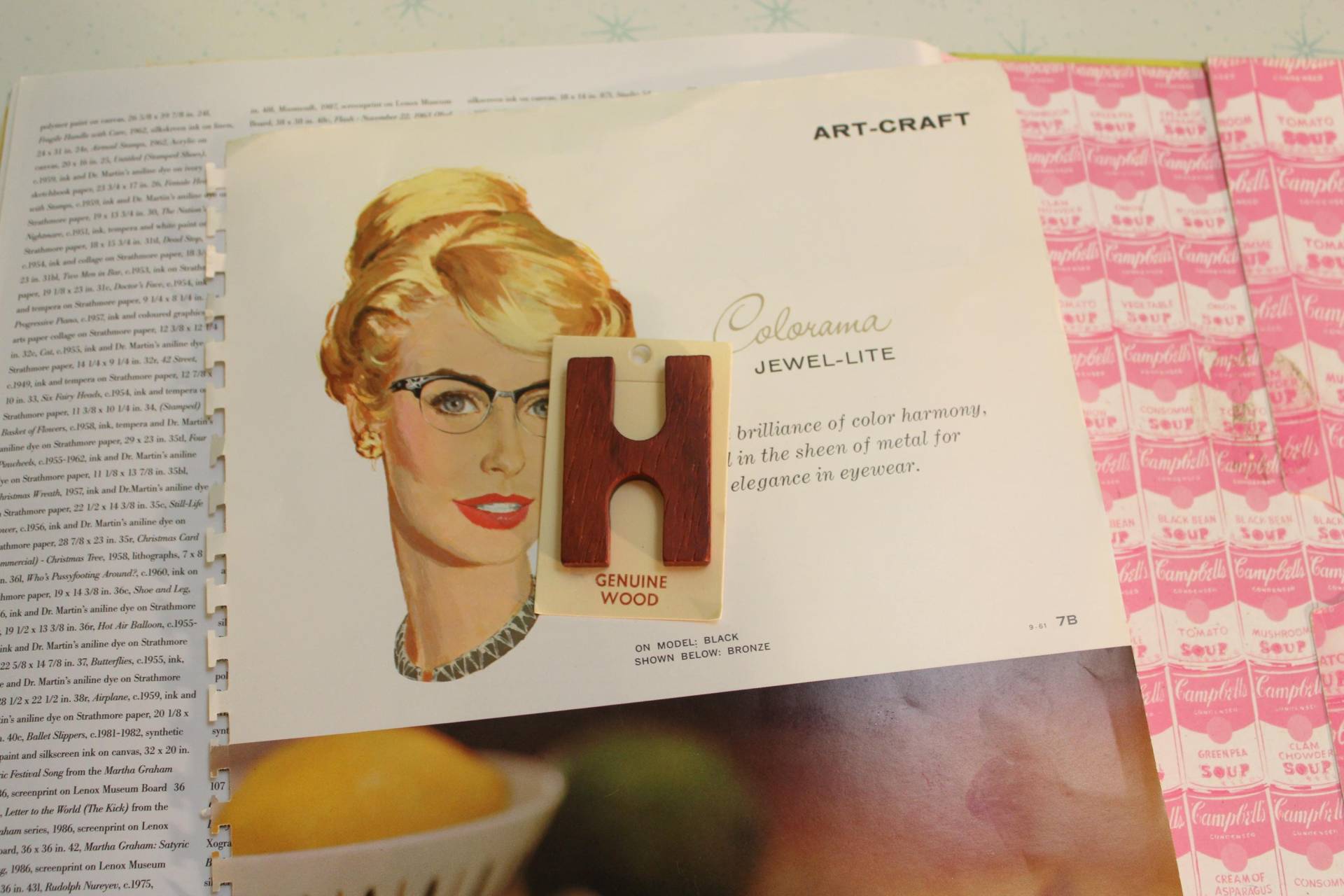 Vintage Holz Buchstabe H Brosche - 1970Er Jahre Mod Modeschmuck von retroandme