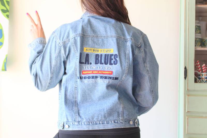 Vintage Jeansjacke Blau Jean Grunge. Hüfttasche. Retro. Mantel. Hippie. Säurewäsche. 80Er Jahre. 90Er Designer. Frauen. Unisex. Designer von retroandme