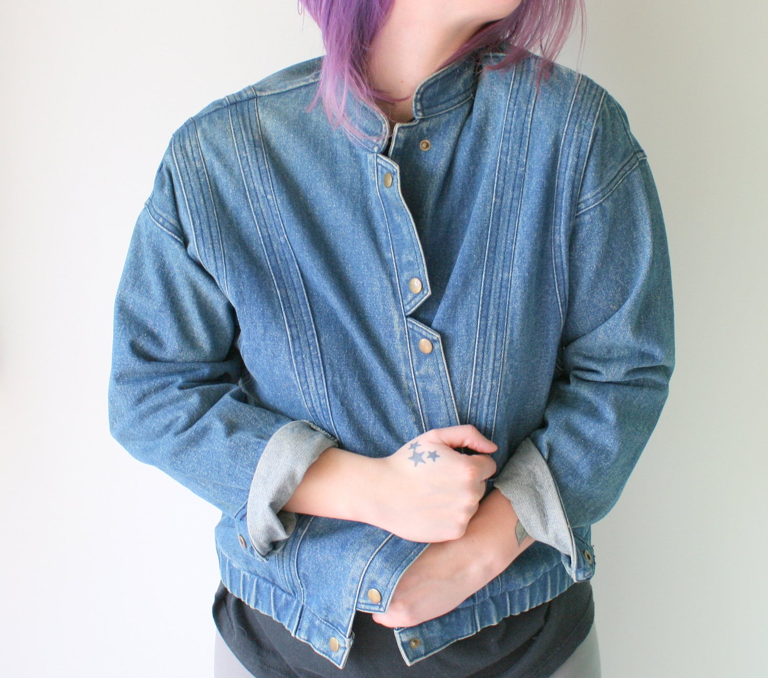 Vintage Jeansjacke....grunge. Hüfttasche. Retro. Mantel. Rad. Hippie. Säurewäsche. 80Er Jahre. 90Er Designer. Herren. Frauen. Unisex. Designer von retroandme